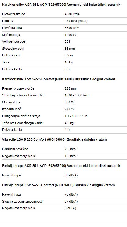 LSV 5-225-COMFORT-ASR-35-L-ACP-SET
